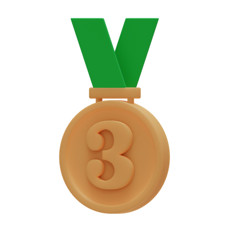 Médaille de bronze  3D Illustration