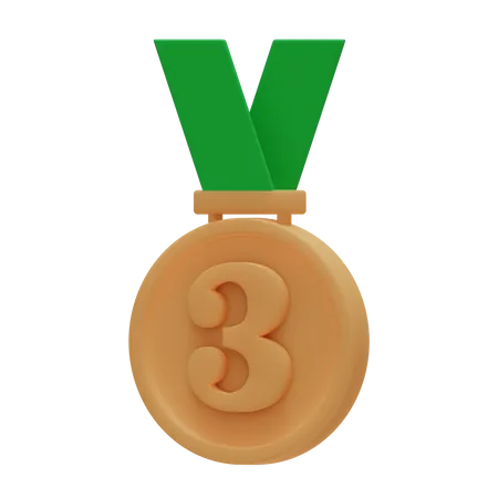 Médaille de bronze  3D Illustration