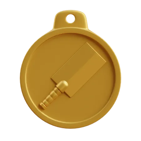 Médaille de cricket  3D Icon