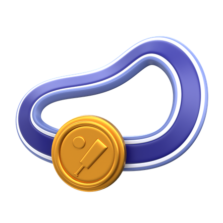 Médaille de cricket  3D Icon