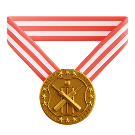 Médaille de cricket  3D Icon