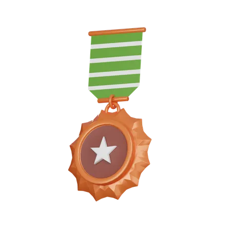 Médaille de cuivre  3D Icon