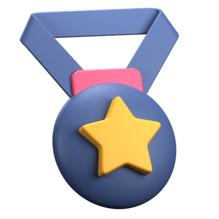 Médaille de départ  3D Illustration