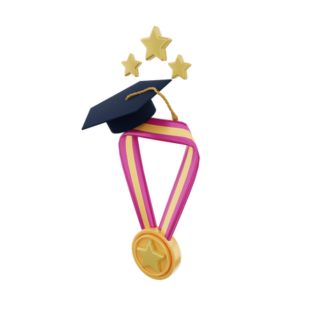 Médaille de fin d'études  3D Illustration