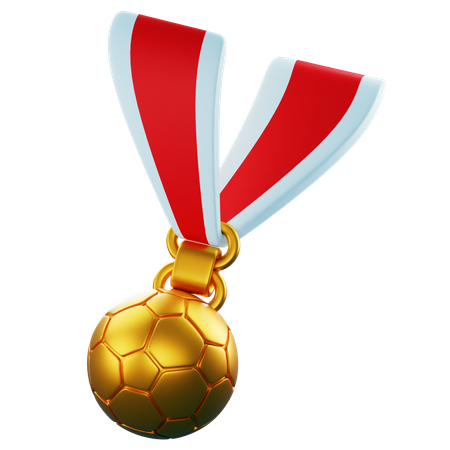 Médaille de football  3D Icon