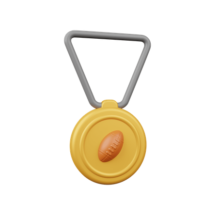 Médaille de football  3D Icon