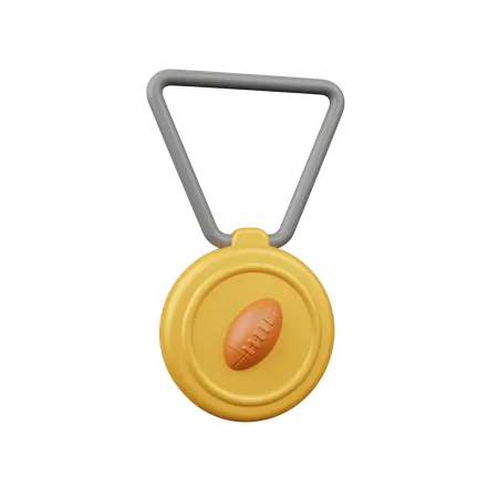 Médaille de football  3D Icon