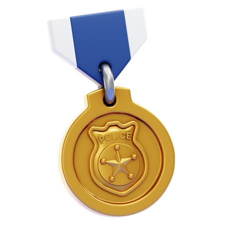 Médaille de la police  3D Icon