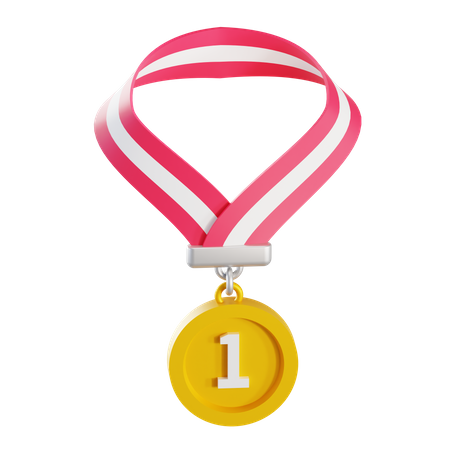 Médaille de la première place  3D Icon