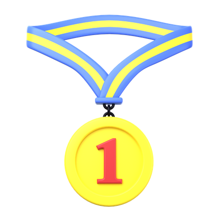 Médaille de la première place  3D Icon