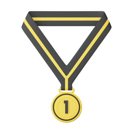 Médaille de la première place  3D Illustration
