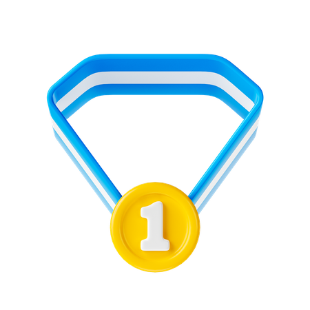 Médaille de la première place  3D Icon