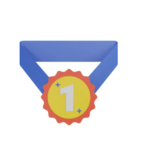 Médaille de première place  3D Icon
