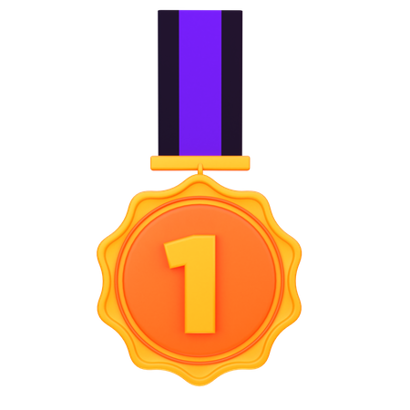 Médaille de première place  3D Icon