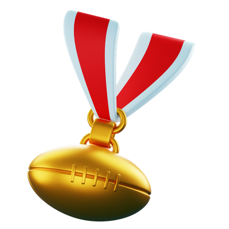 Médaille de rugby  3D Icon