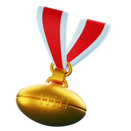 Médaille de rugby  3D Icon