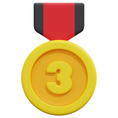 Médaille de la troisième place  3D Icon