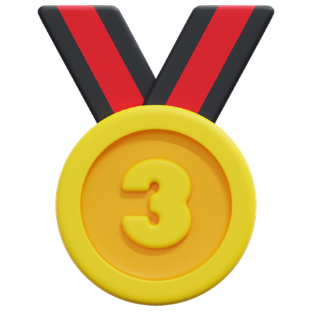 Médaille de la troisième place  3D Icon