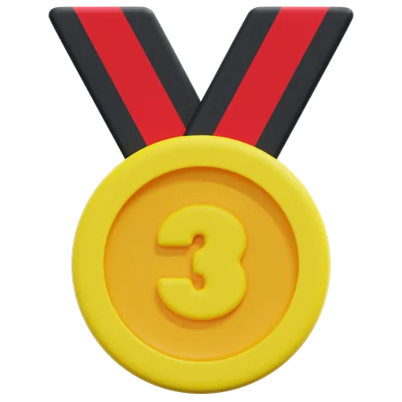 Médaille de la troisième place  3D Icon