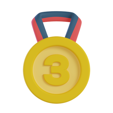 Médaille de la troisième place  3D Icon