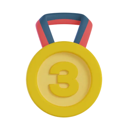 Médaille de la troisième place  3D Icon