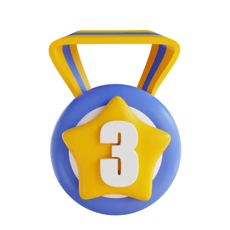 Médaille de troisième position  3D Icon