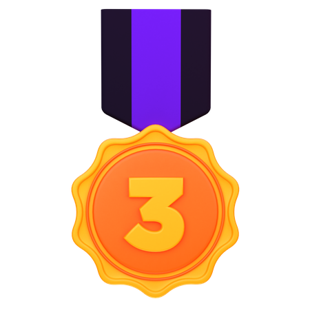 Médaille de troisième position  3D Icon