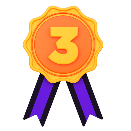 Médaille de troisième position  3D Icon