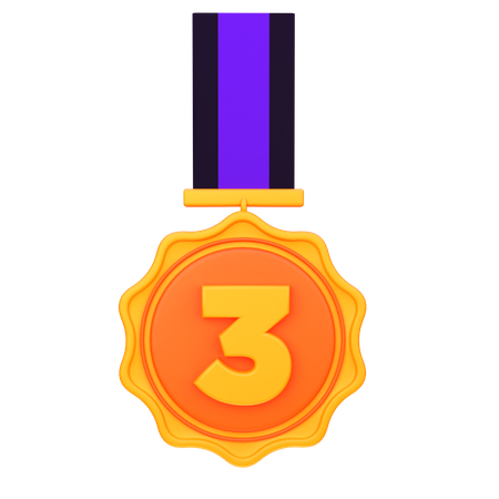 Médaille de troisième position  3D Icon