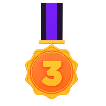 Médaille de troisième position  3D Icon