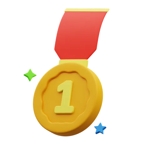 Médaille d'or  3D Icon