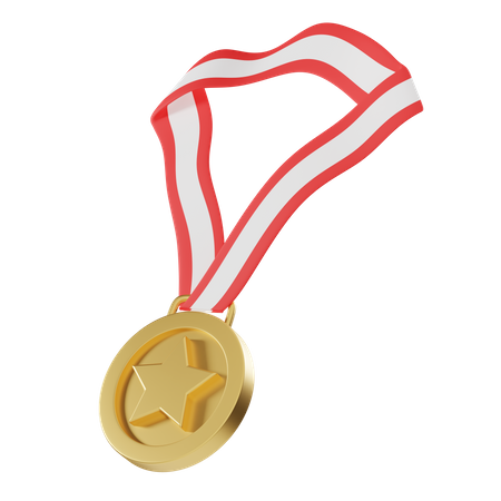 Médaille d'or  3D Illustration