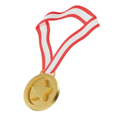 Médaille d'or  3D Illustration