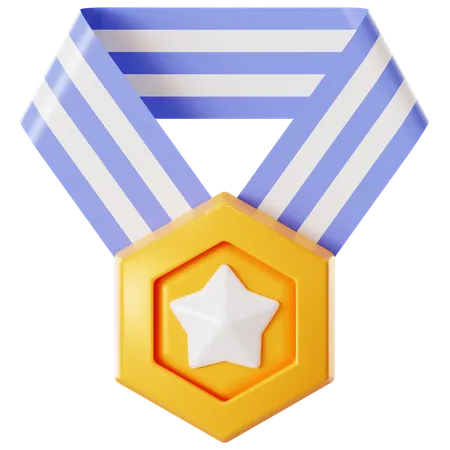 Médaille étoile  3D Icon