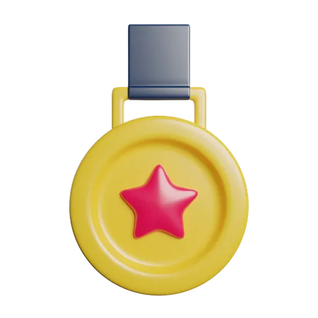 Médaille étoile  3D Icon