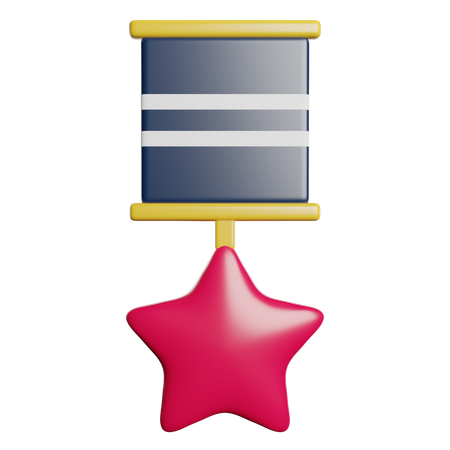 Médaille étoile  3D Icon