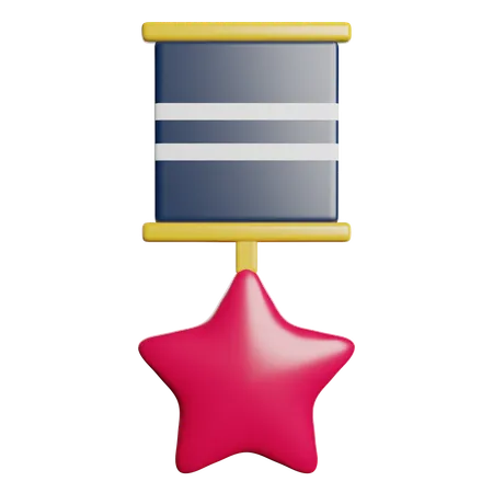 Médaille étoile  3D Icon