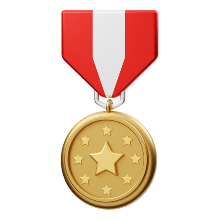 Médaille étoile  3D Illustration