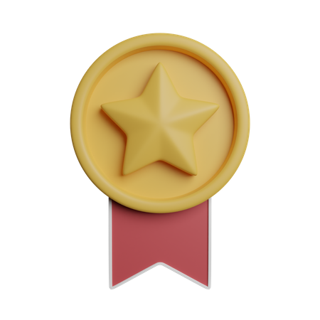 Médaille étoile  3D Logo