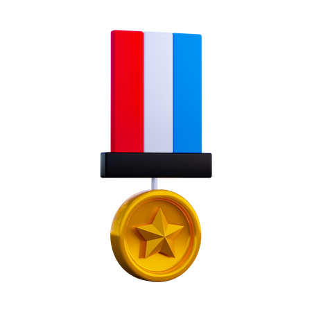 Médaille étoile  3D Illustration