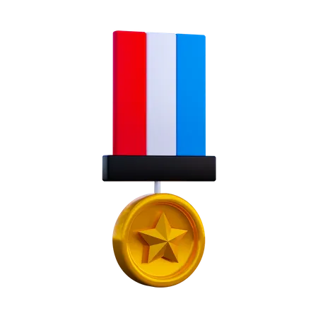 Médaille étoile  3D Illustration