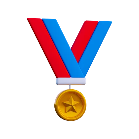 Médaille étoile  3D Illustration