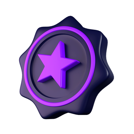 Médaille étoile  3D Icon