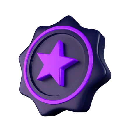 Médaille étoile  3D Icon