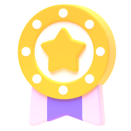 Médaille étoile  3D Icon