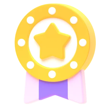 Médaille étoile  3D Icon