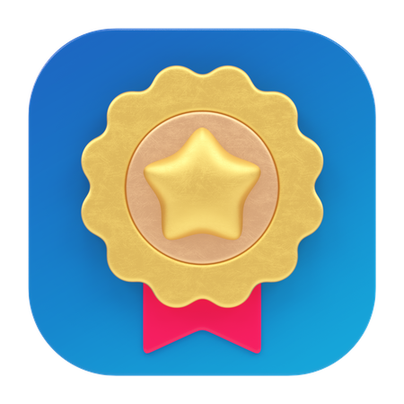 Médaille étoile  3D Icon