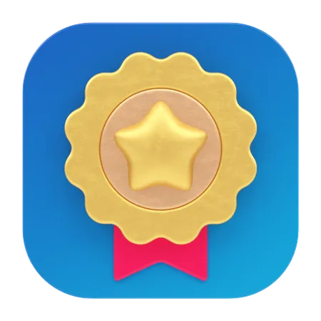 Médaille étoile  3D Icon