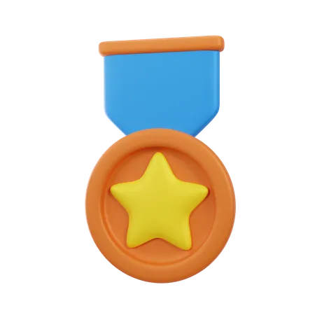 Médaille étoile  3D Icon