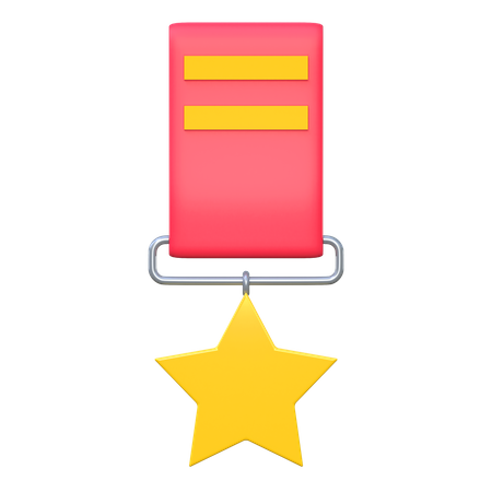 Médaille étoile  3D Icon